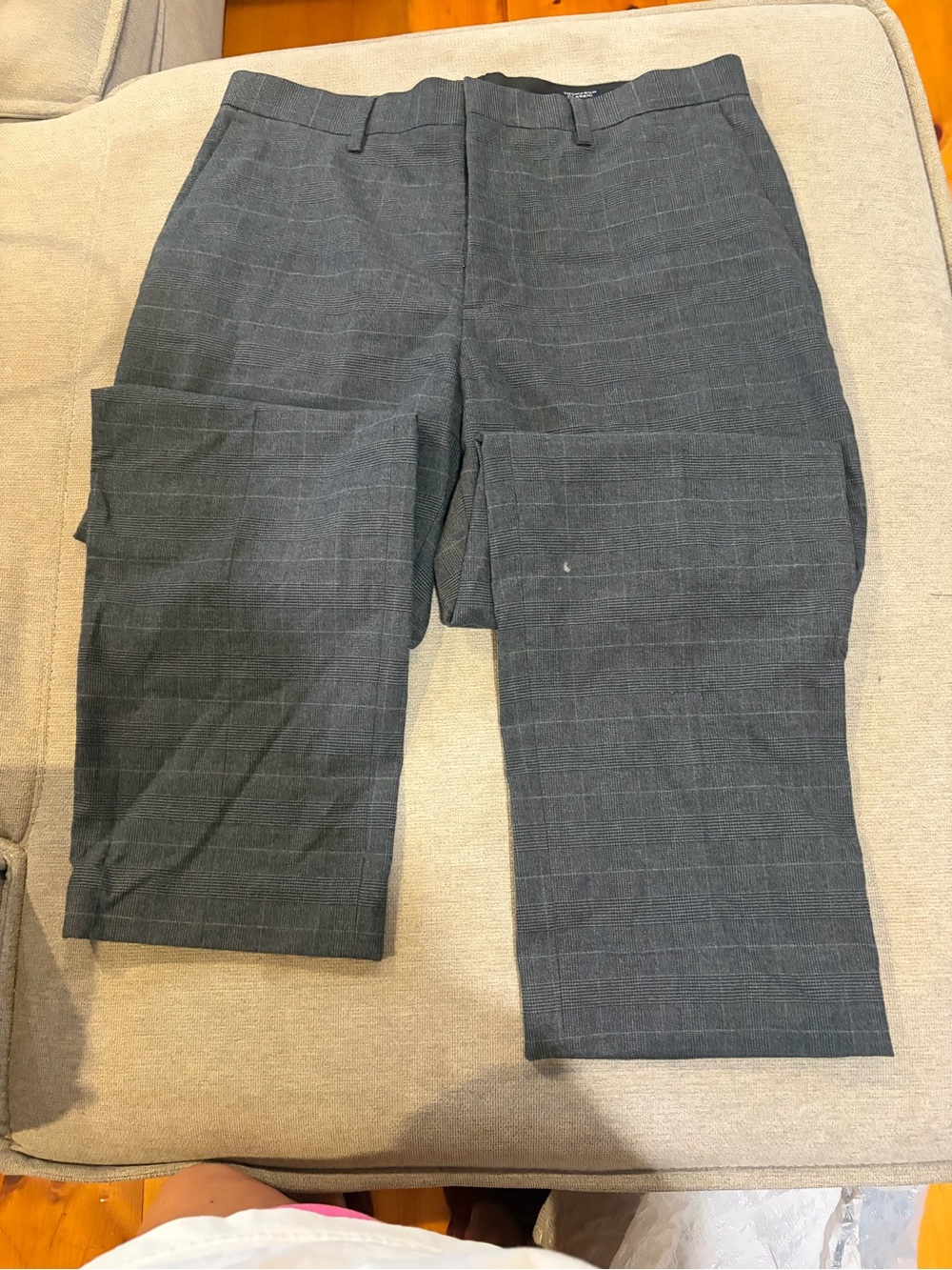 J. Crew Charcoal Windowpane Dress Pants